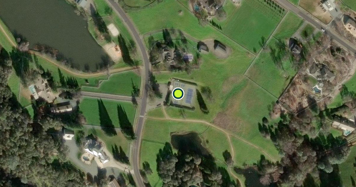 Satellite view of El Dorado County Pickleball Courts