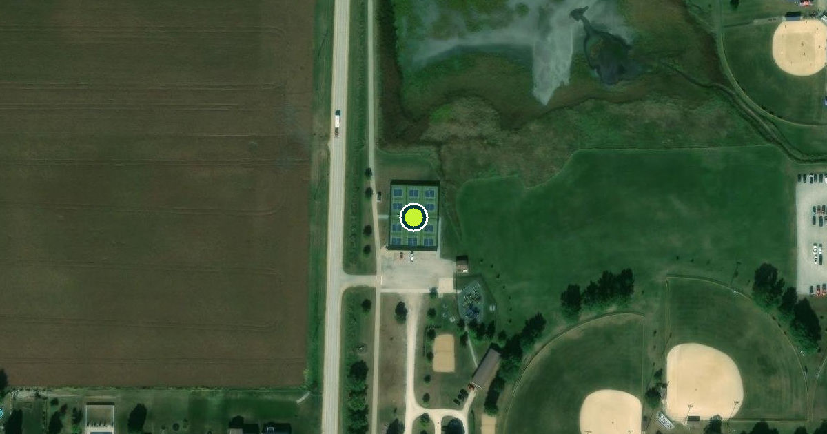 Satellite view of Eldridge Pickleball Courts