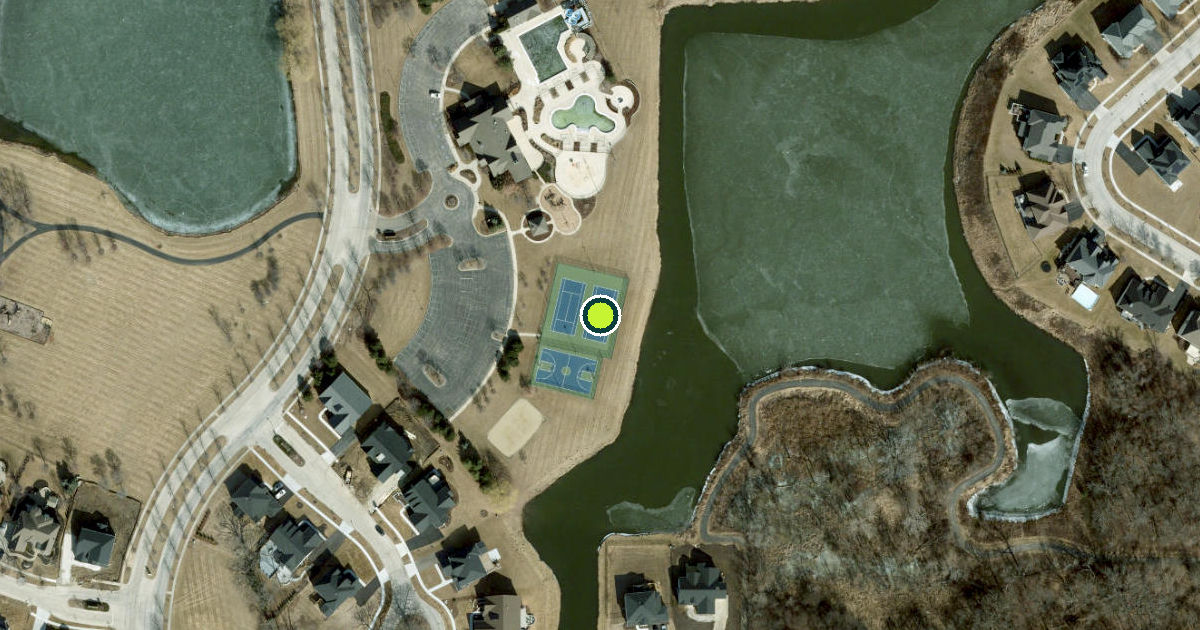 Satellite view of Elgin Pickleball Courts