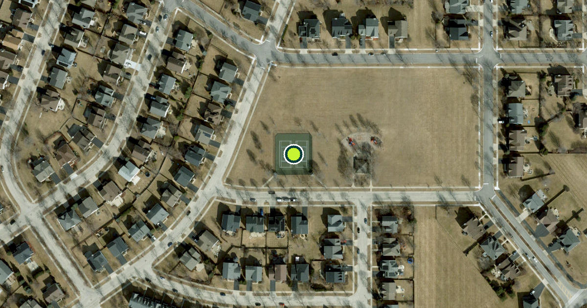 Satellite view of Elgin Pickleball Courts