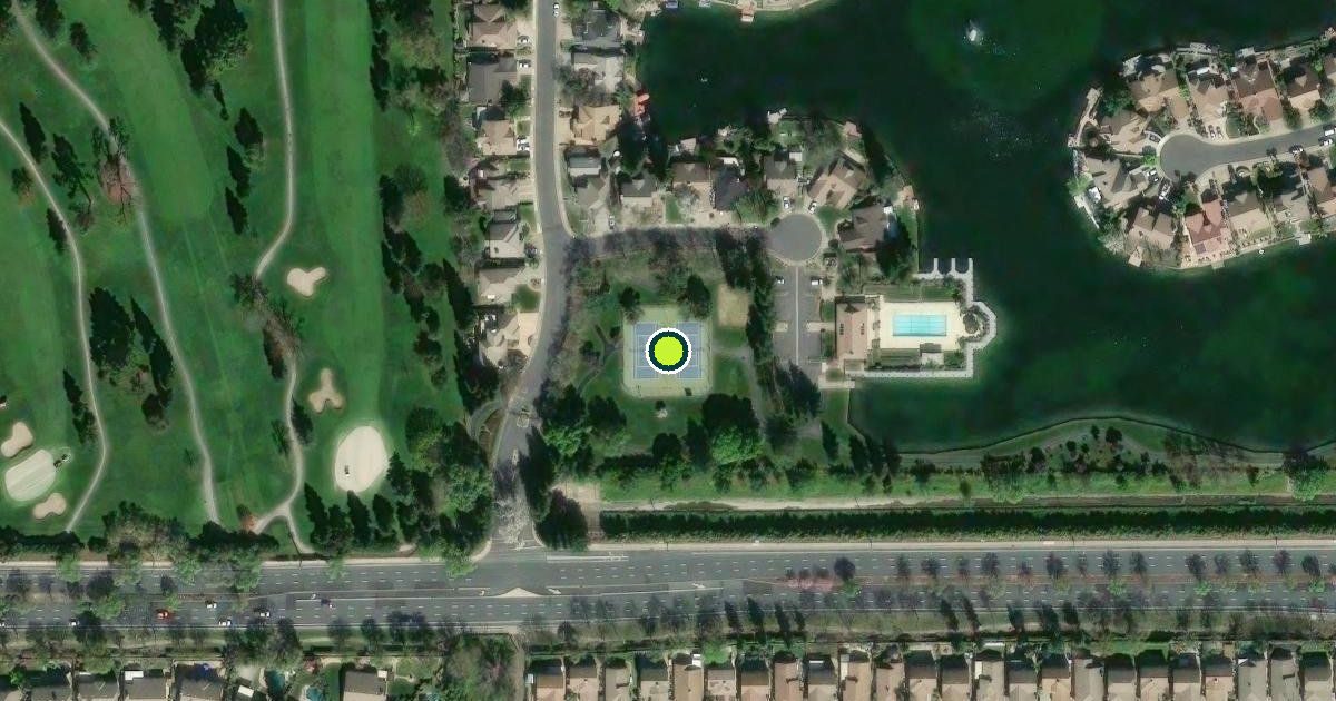 Satellite view of Elk Grove Pickleball Courts