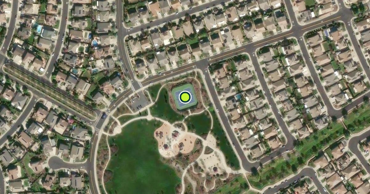 Satellite view of Elk Grove Pickleball Courts