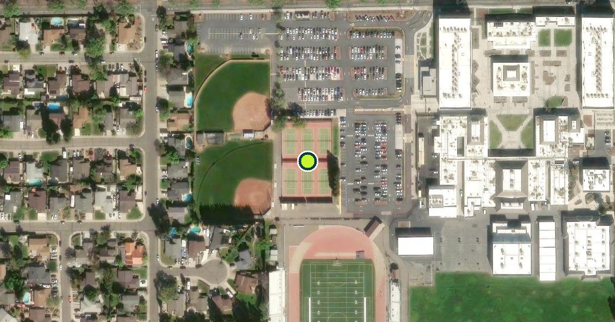 Satellite view of Elk Grove Pickleball Courts