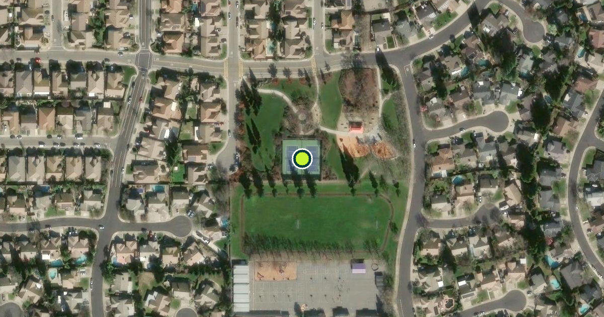 Satellite view of Elk Grove Pickleball Courts