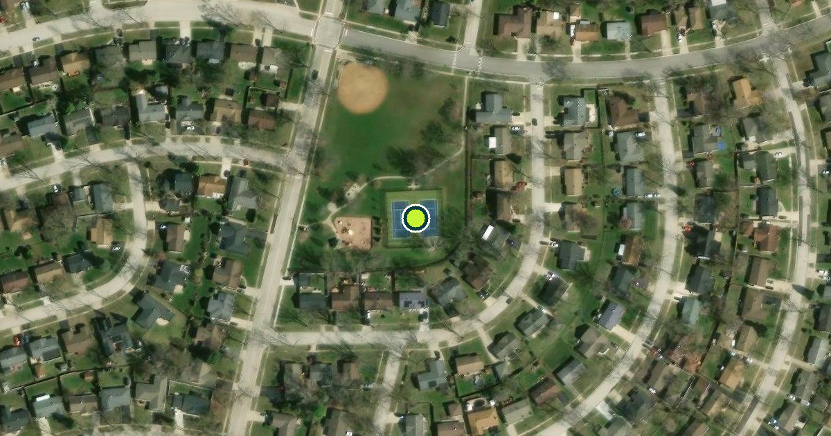 Satellite view of Elk Grove Village Pickleball Courts