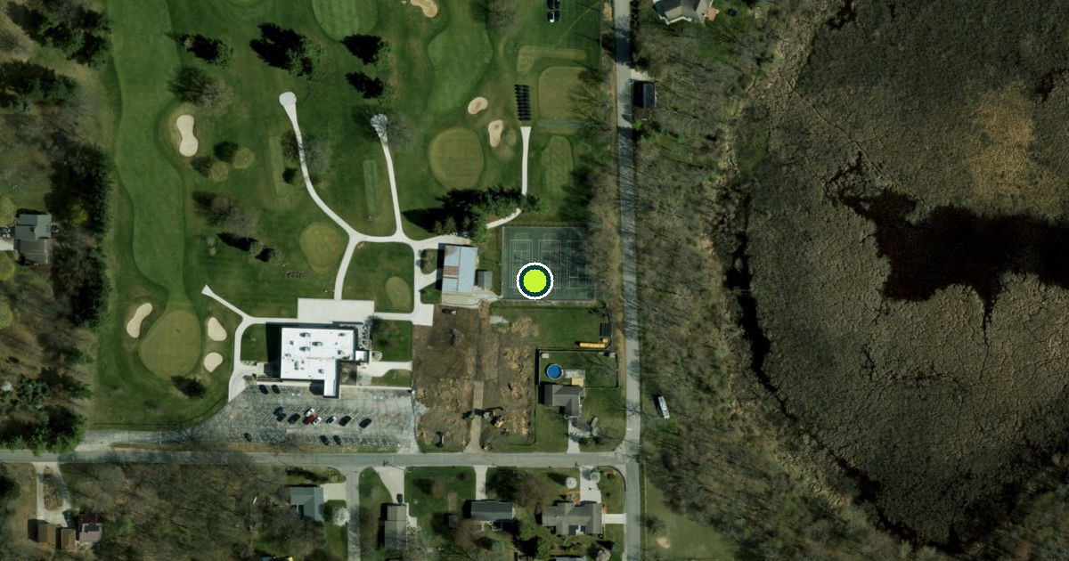Satellite view of Elkhart County Pickleball Courts
