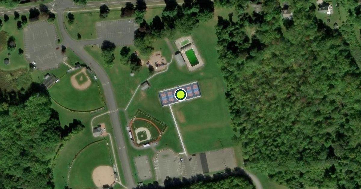 Satellite view of Elm Ridge Park Pickleball Courts