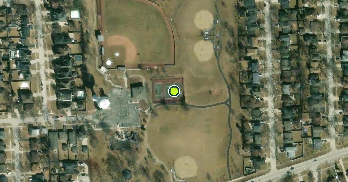 Satellite view of Elmhurst Pickleball Courts