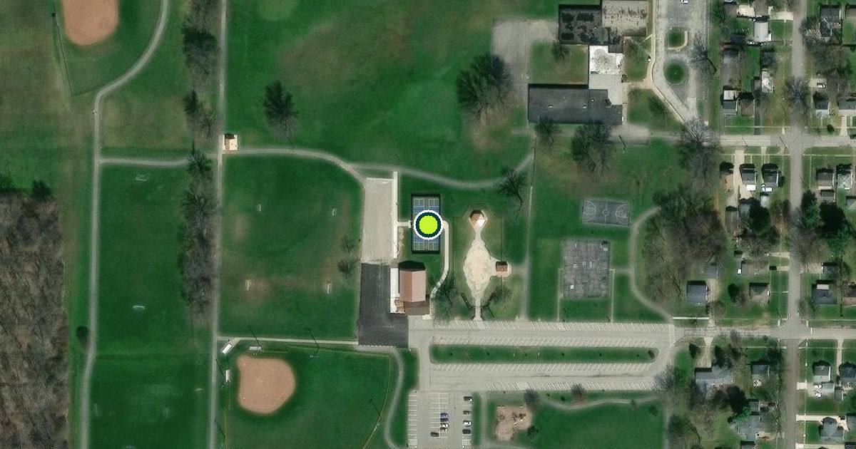 Satellite view of Elyria Pickleball Courts