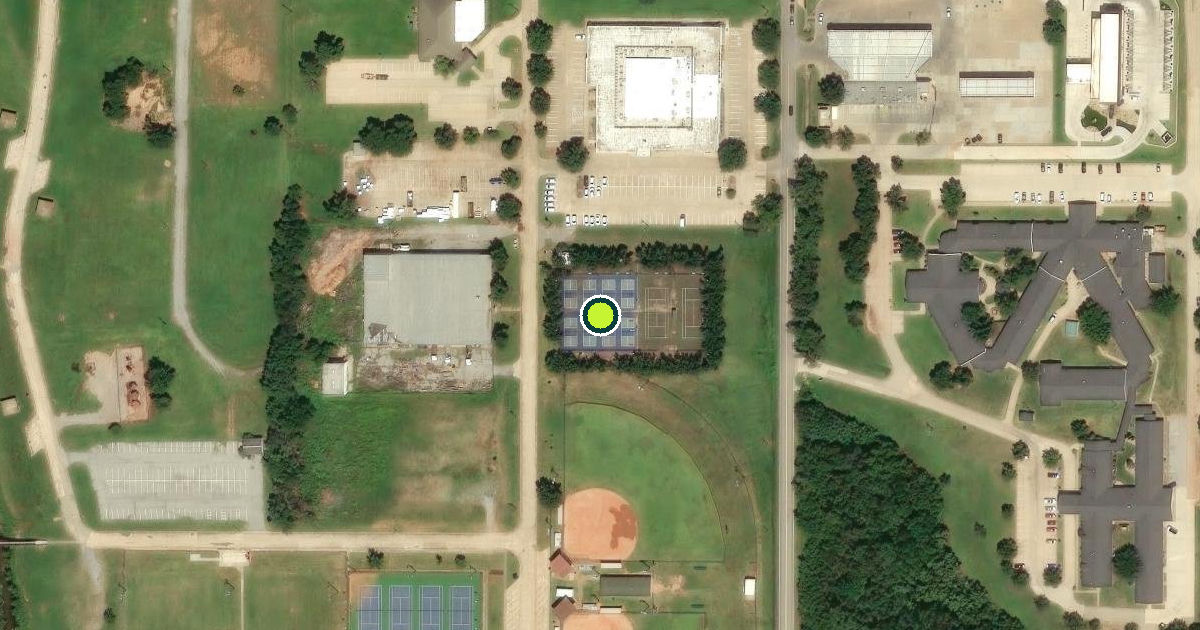 Satellite view of Enid Pickleball Courts