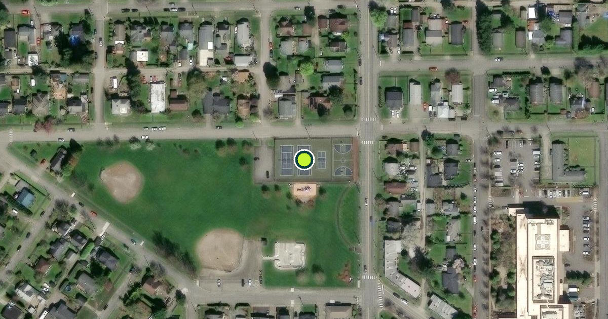 Satellite view of Enumclaw Pickleball Courts