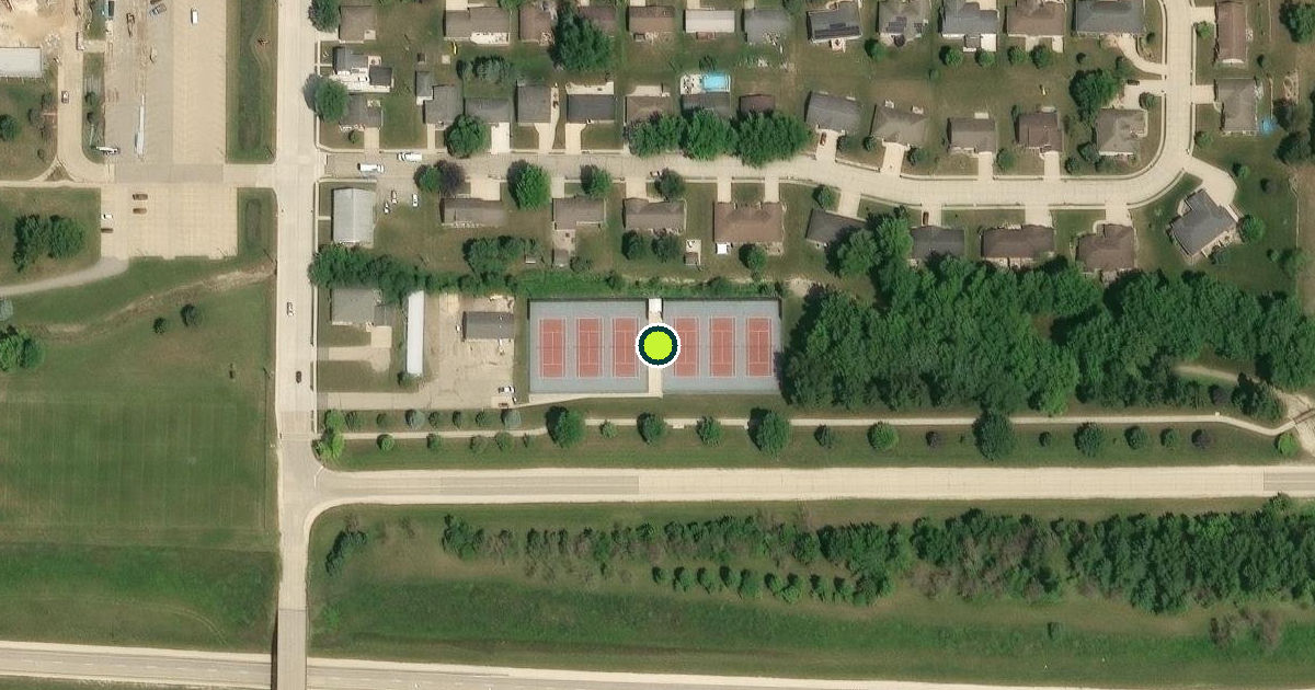 Satellite view of Epworth Pickleball Courts