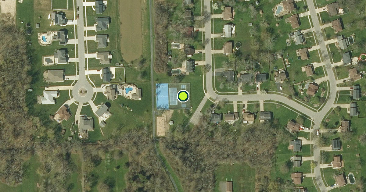 Satellite view of Erie County Pickleball Courts