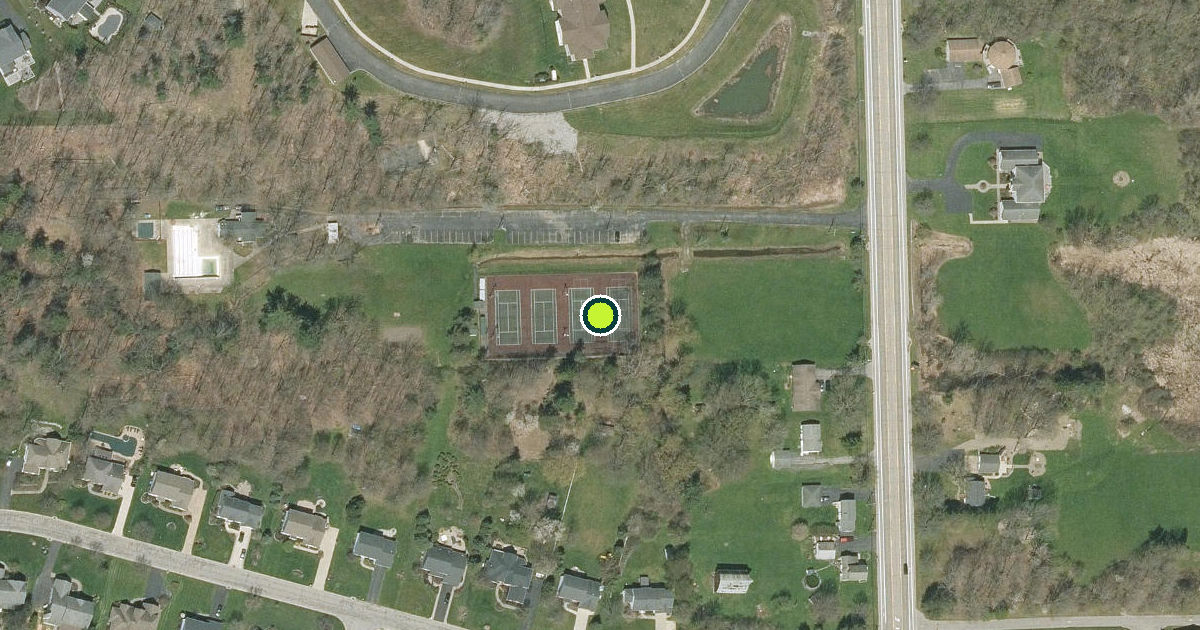 Satellite view of Erie County Pickleball Courts