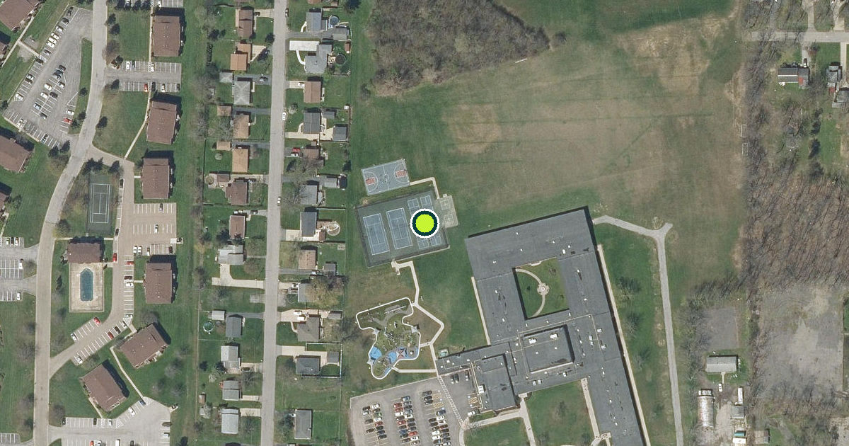 Satellite view of Erie County Pickleball Courts
