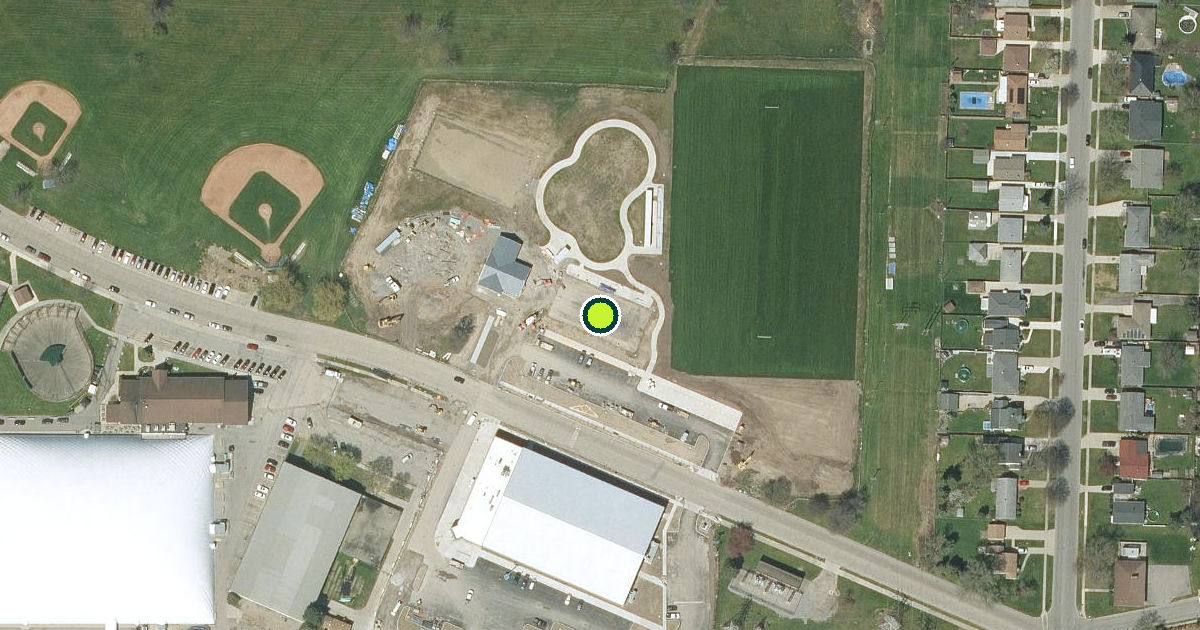 Satellite view of Erie County Pickleball Courts