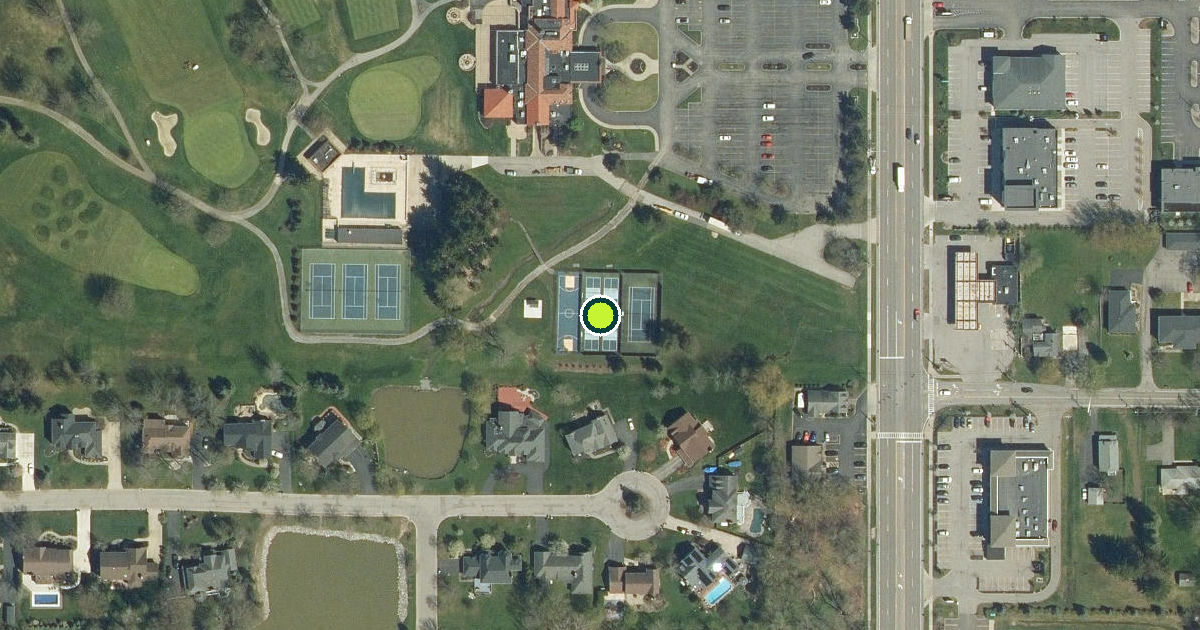 Satellite view of Erie County Pickleball Courts