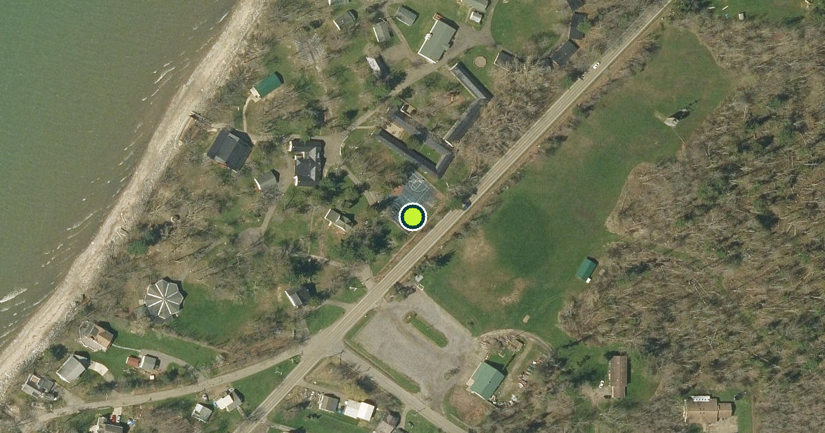 Satellite view of Erie County Pickleball Courts