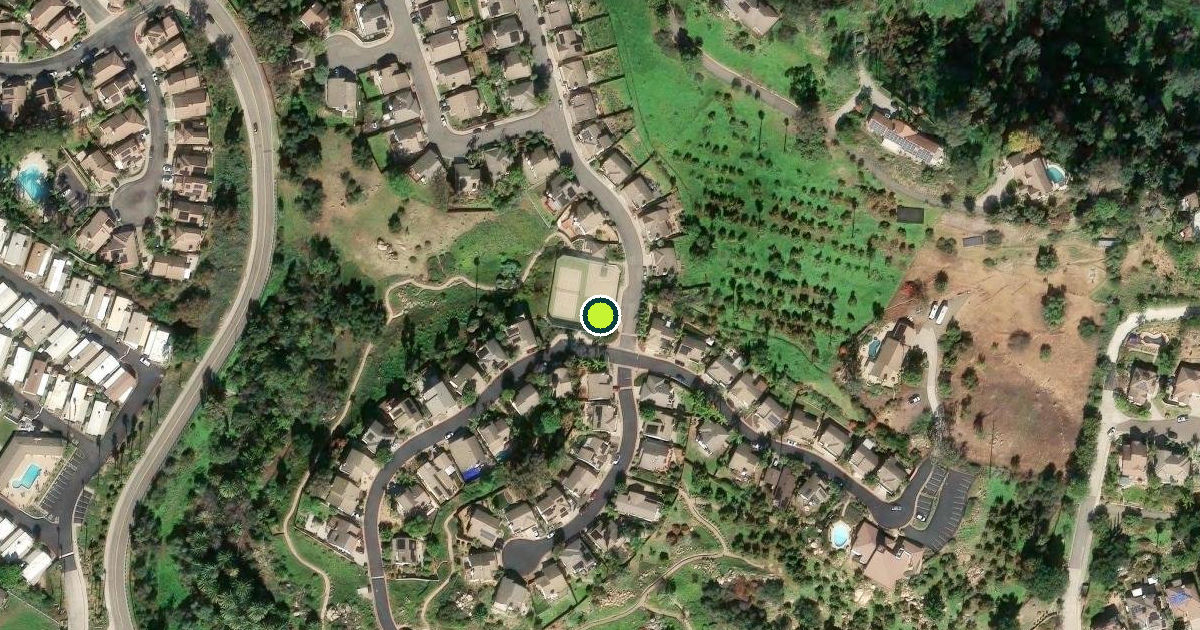 Satellite view of Escondido Pickleball Courts