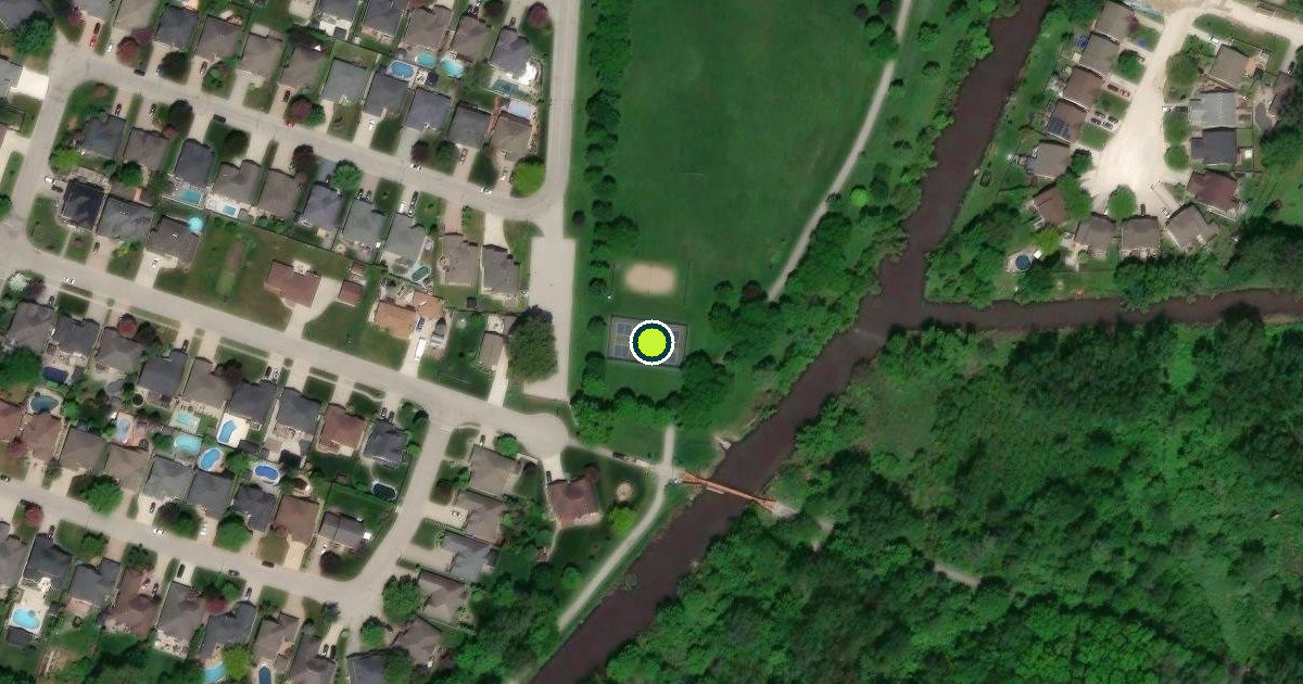 Satellite view of Essex County Pickleball Courts