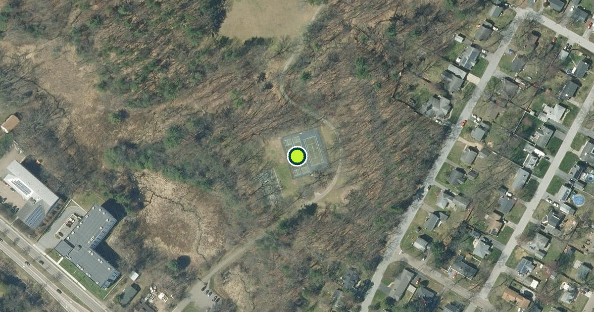 Satellite view of Essex Pickleball Courts