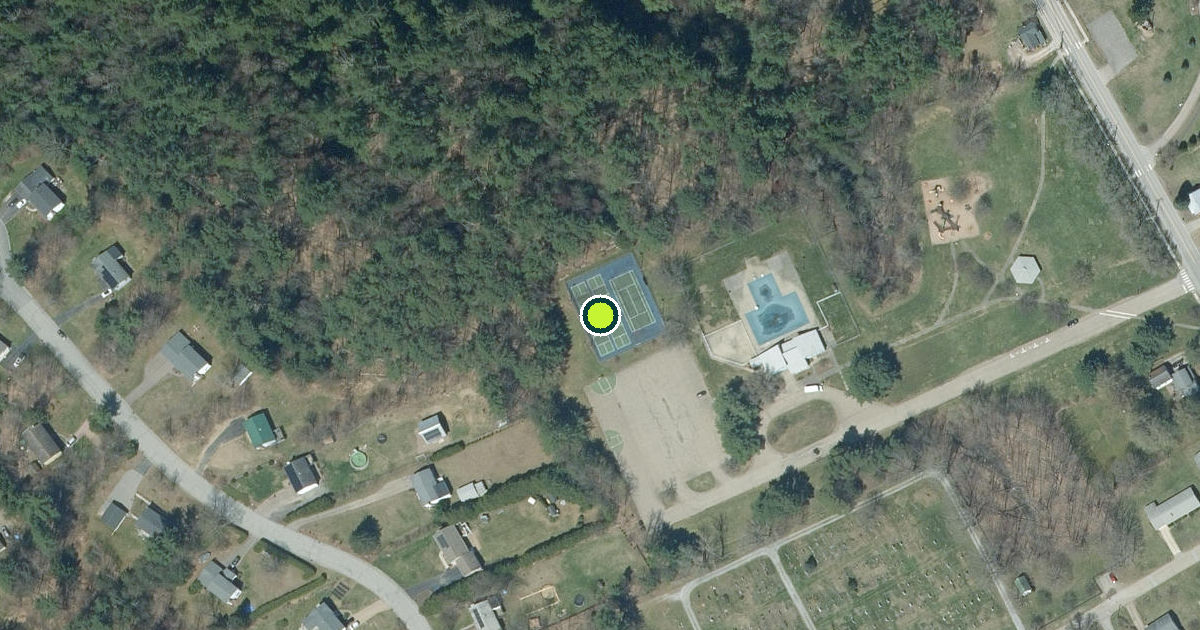 Satellite view of Essex Pickleball Courts