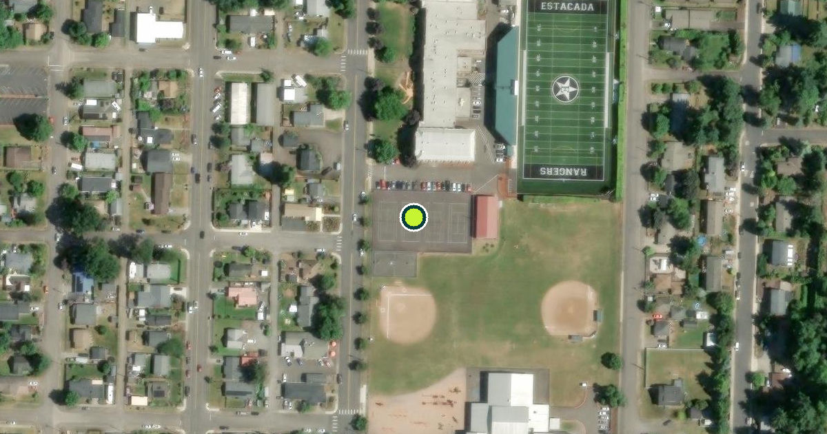 Satellite view of Estacada Pickleball Courts