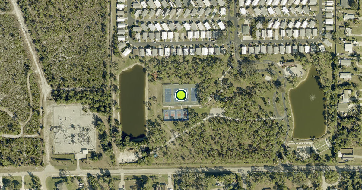 Satellite view of Estero Pickleball Courts