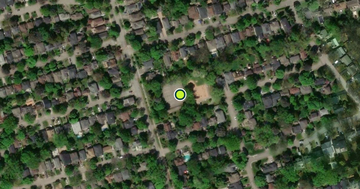 Satellite view of Etobicoke Pickleball Courts