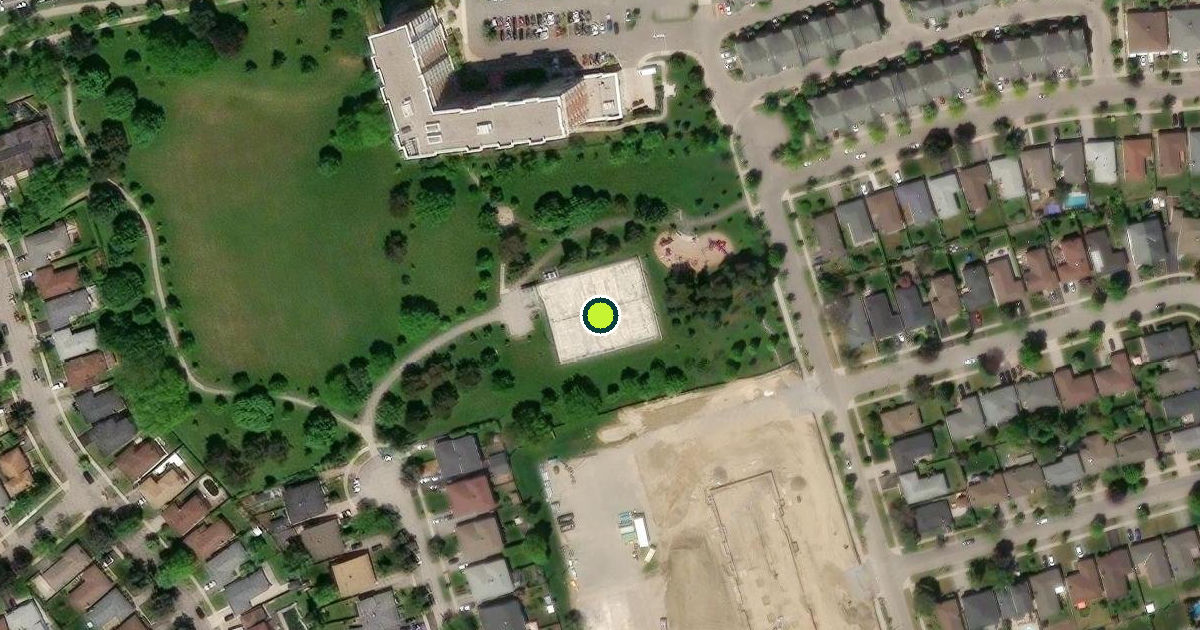 Satellite view of Etobicoke Pickleball Courts