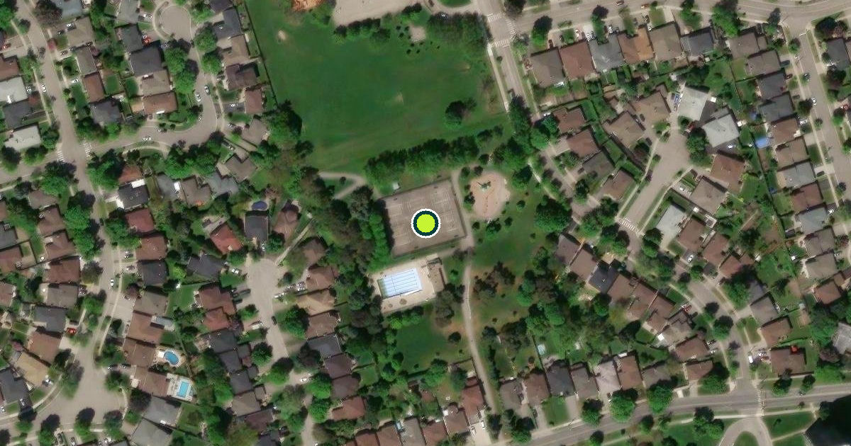 Satellite view of Etobicoke Pickleball Courts
