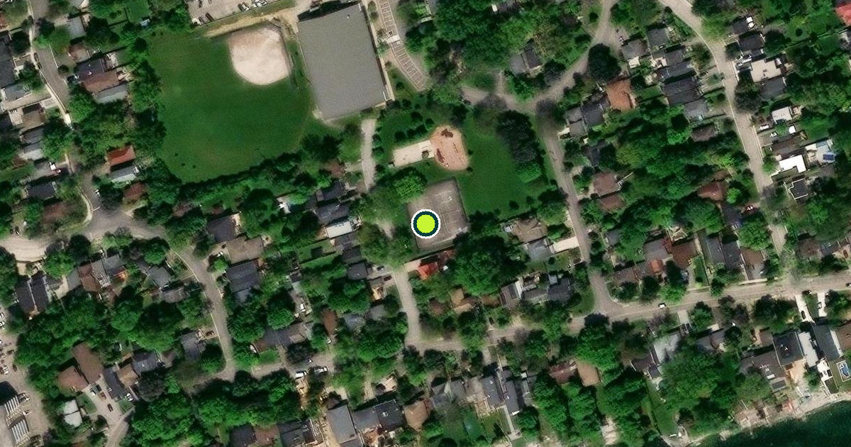 Satellite view of Etobicoke Pickleball Courts