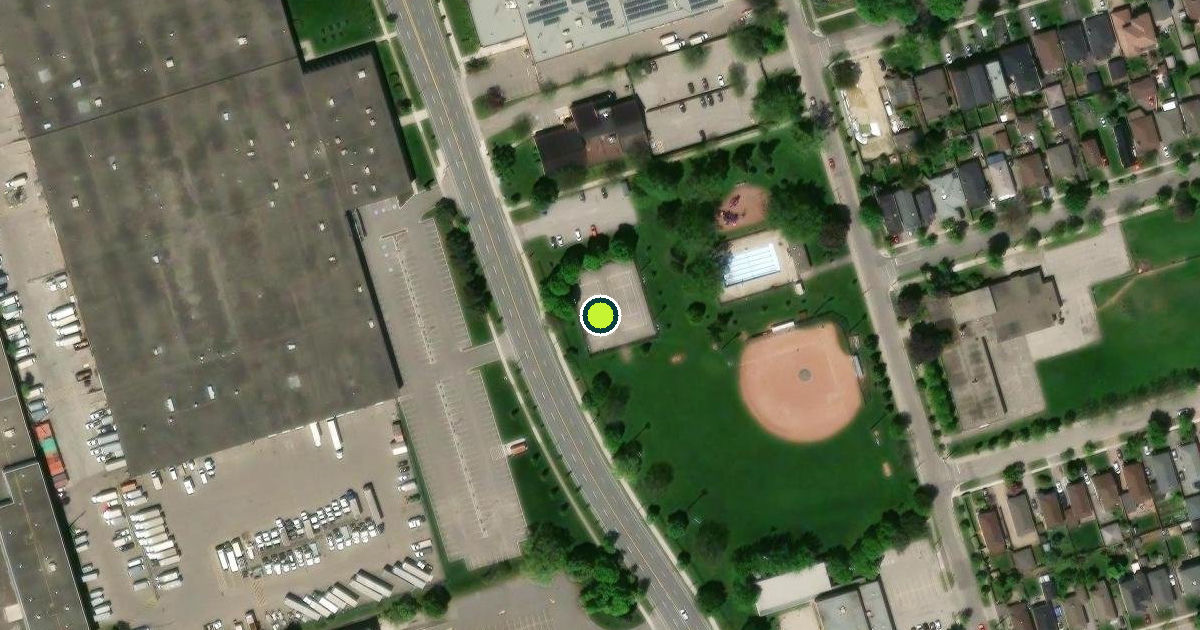 Satellite view of Etobicoke Pickleball Courts