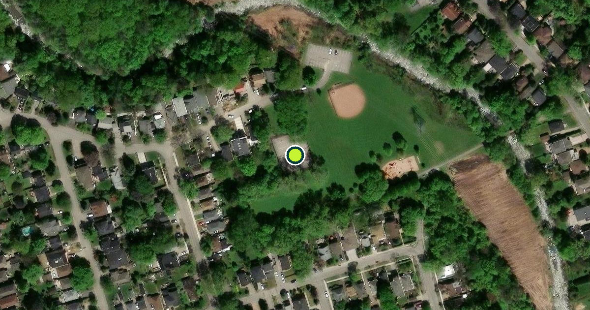 Satellite view of Etobicoke Pickleball Courts