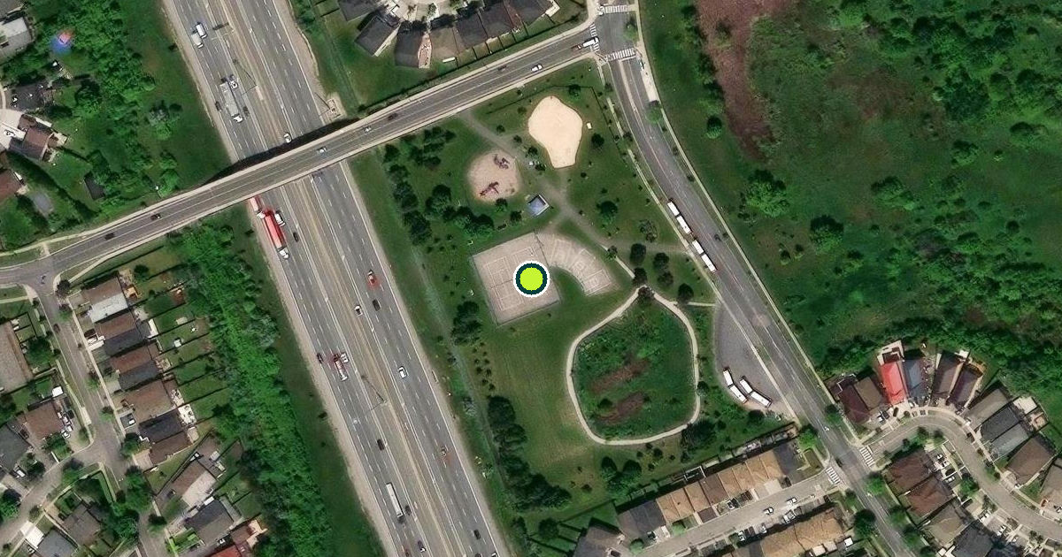 Satellite view of Etobicoke Pickleball Courts