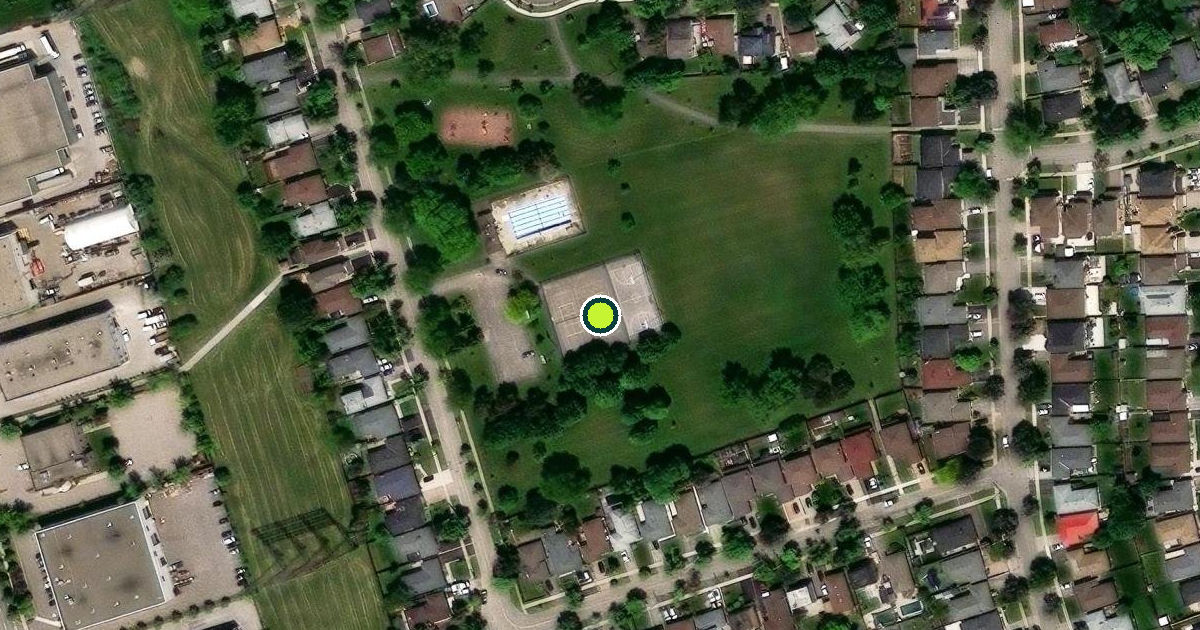 Satellite view of Etobicoke Pickleball Courts