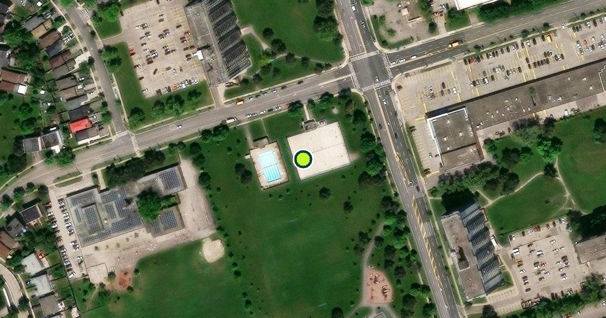 Satellite view of Etobicoke Pickleball Courts
