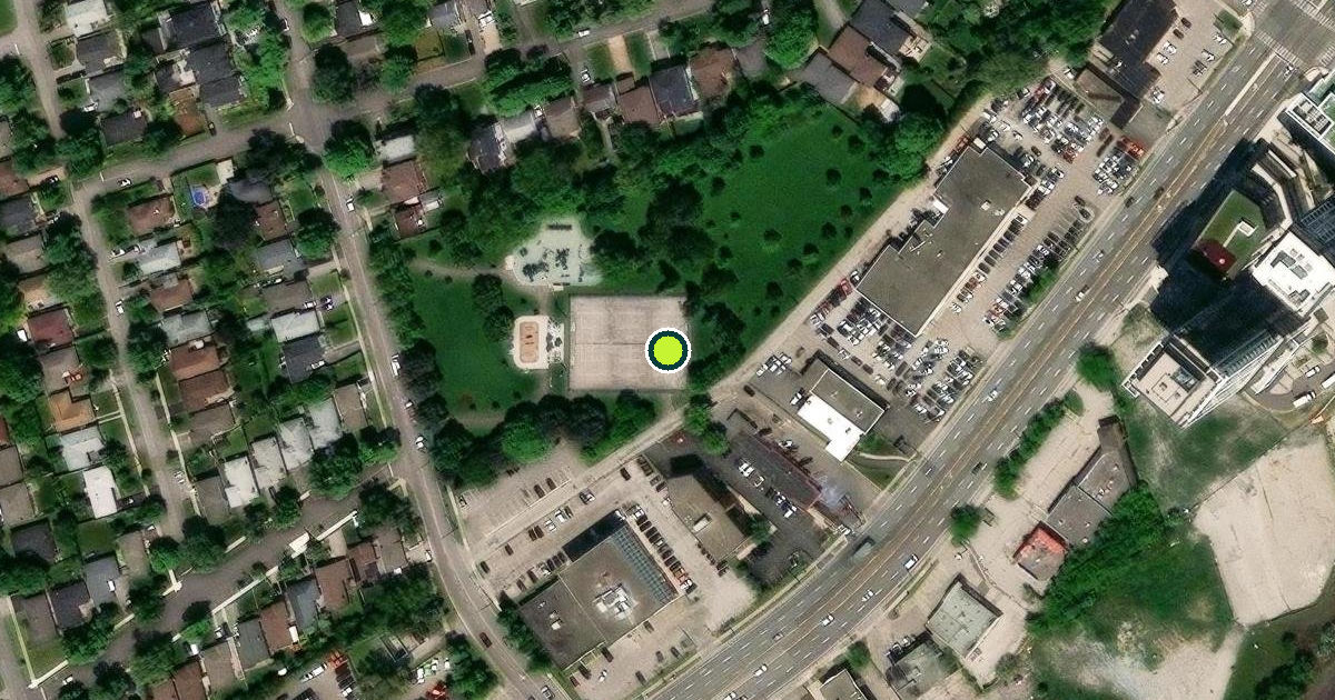 Satellite view of Etobicoke Pickleball Courts