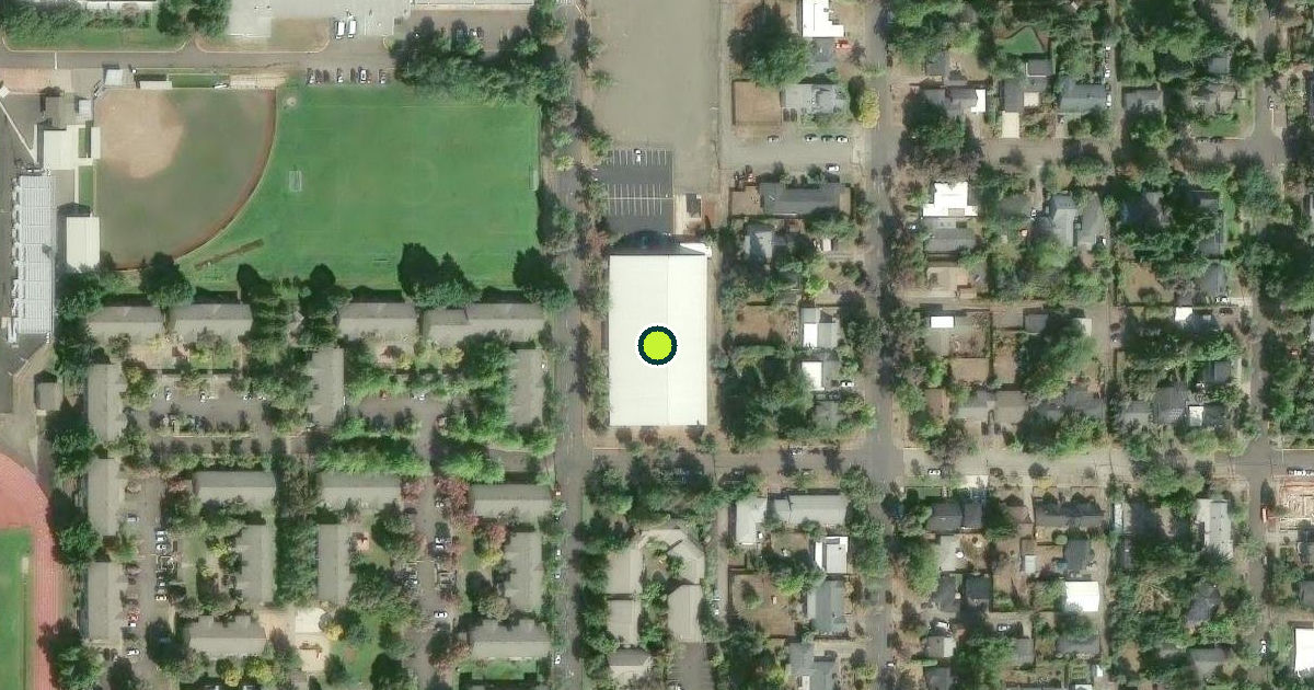 Satellite view of Eugene Pickleball Courts