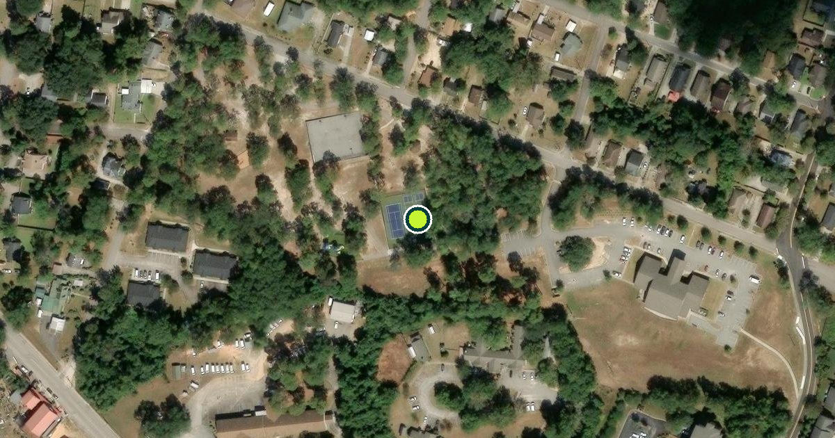 Satellite view of Eustis Park Pickleball Courts
