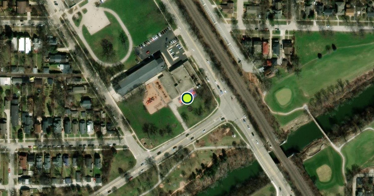 Satellite view of Evanston Pickleball Courts