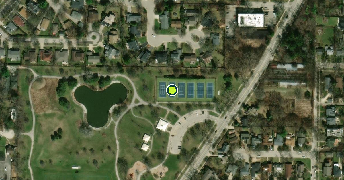 Satellite view of Evanston Pickleball Courts