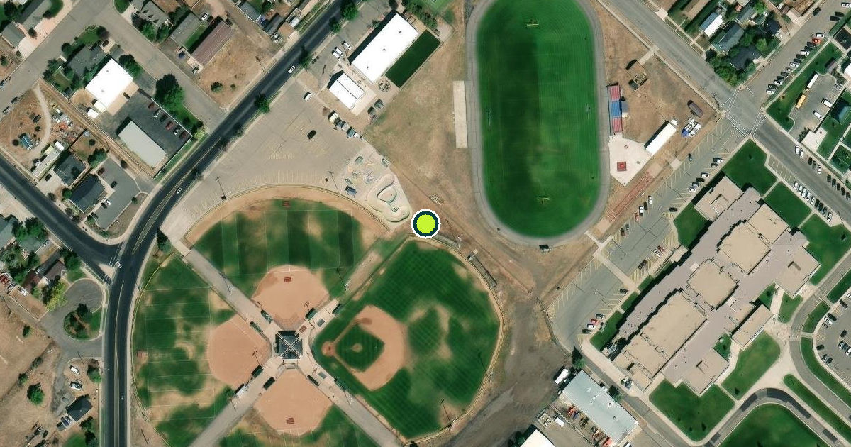 Satellite view of Evanston Pickleball Courts