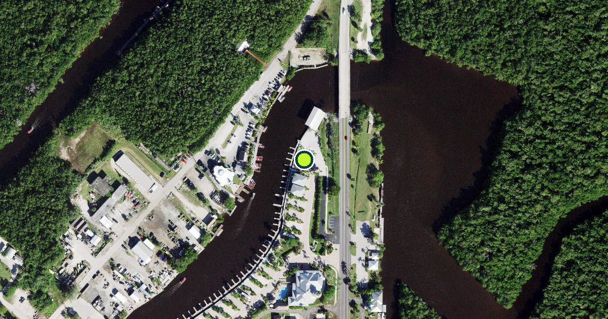 Satellite view of Everglades City Pickleball Courts