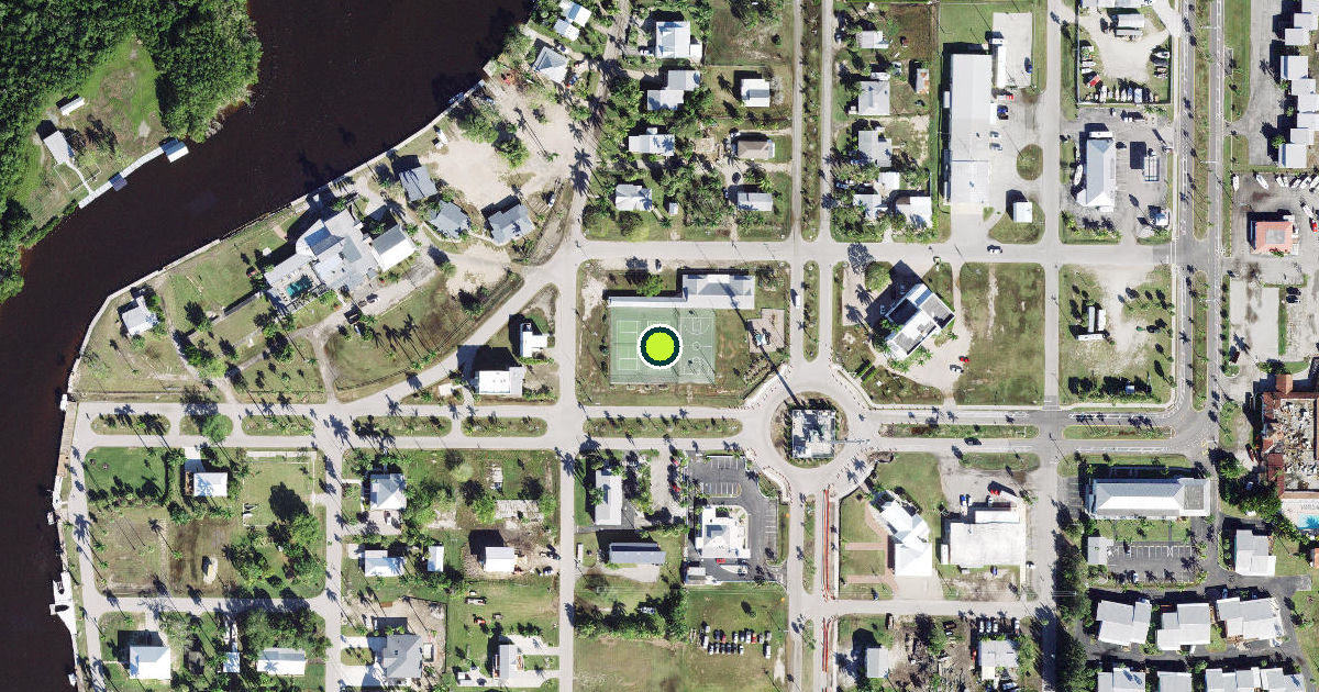 Satellite view of Everglades City Pickleball Courts