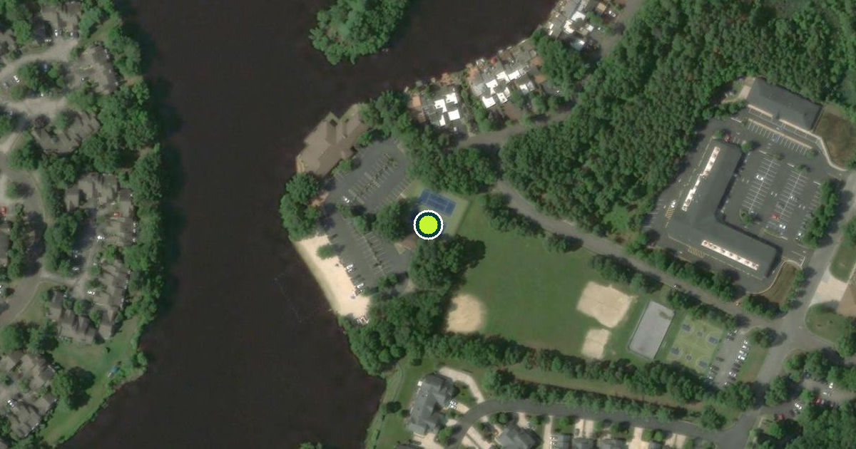 Satellite view of Evesham Township Pickleball Courts