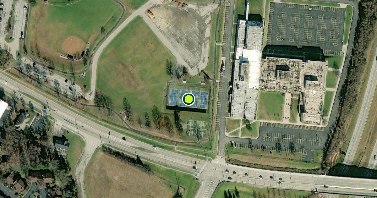 Satellite view of Fairborn Pickleball Courts