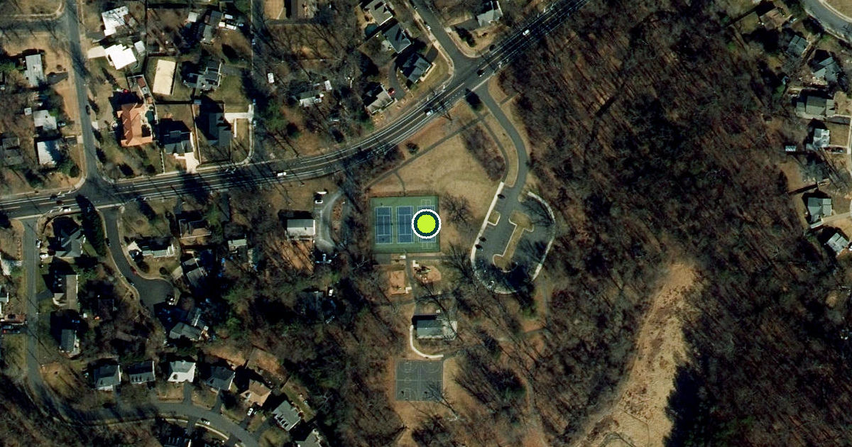 Satellite view of Fairfax County Pickleball Courts