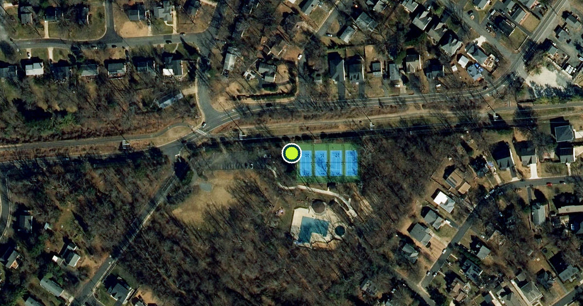 Satellite view of Fairfax County Pickleball Courts