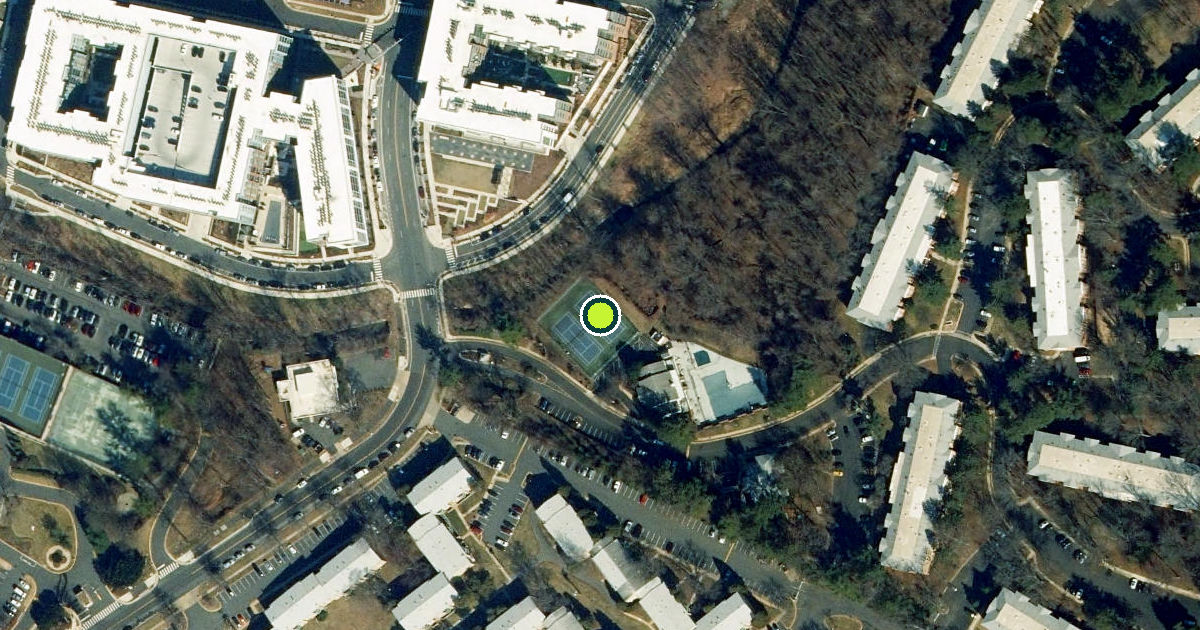 Satellite view of Fairfax County Pickleball Courts